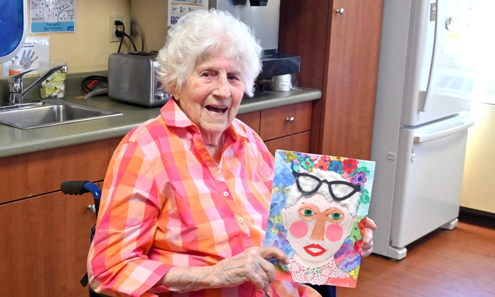 Sharing a love for art with fellow seniors